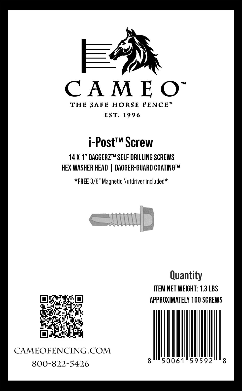 i Post Screw 14-1", 100ct