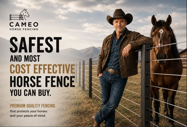 man standing near cost effective horse fence