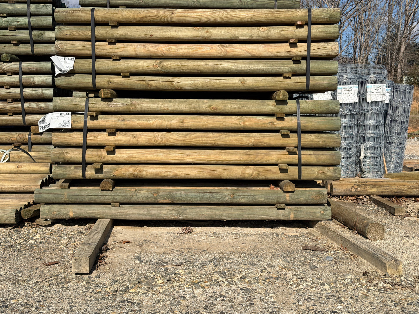 Perfect Posts™ 4" x 7' Line Posts - Precision-Turned Wood Fence Posts