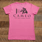 Cameo Logo Short-Sleeve Gildan DryBlend V-Neck T-Shirt For Women