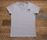 Cameo Logo Short-Sleeve Gildan DryBlend V-Neck T-Shirt For Women
