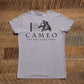 Cameo Logo Short-Sleeve Gildan DryBlend V-Neck T-Shirt For Women