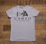 Cameo Logo Short-Sleeve Gildan DryBlend V-Neck T-Shirt For Women
