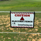 Caution Electric Fence Sign (Aluminum) 8.5" X 5"