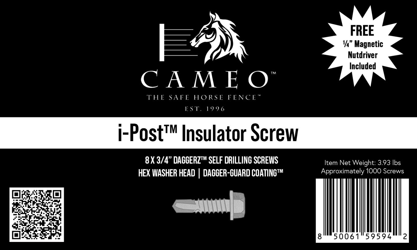 i Post Insulator Screw, 1000 ct.