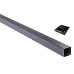 2.5" × 2.5" × 8' Aluminum End post for i-post system